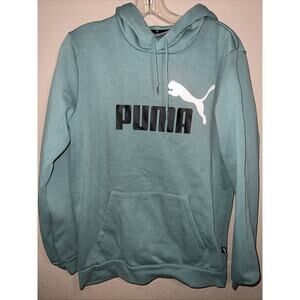Puma Classics Pullover Hoodie Mens Size S Green EUC
